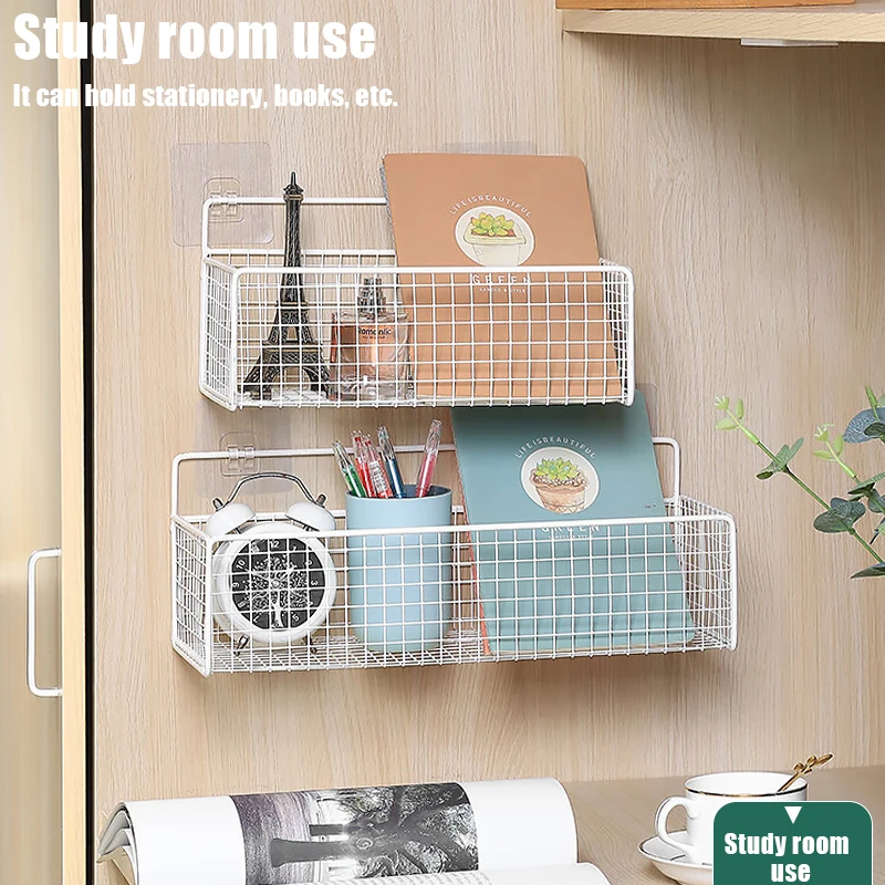 Living Room Bedroom Kitchen Storage Rack Bathroom Wall-Mounted Storage Rack (No Drilling Required)【Homeclub】