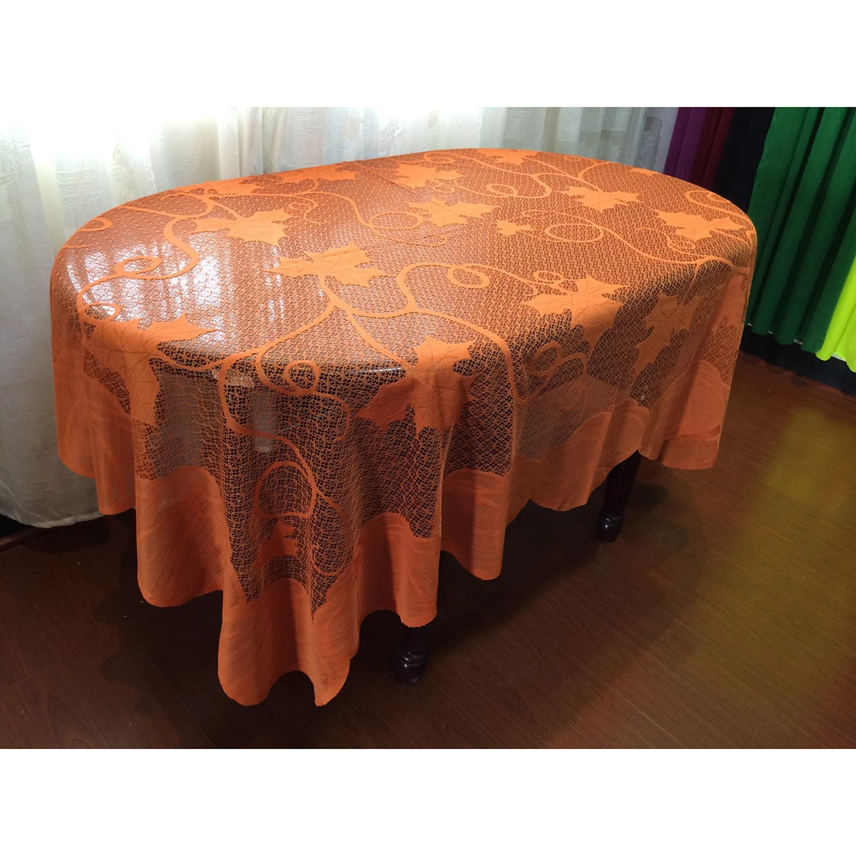 

Pumpkin Tablecloth 152x213cm Lace Disposable Birthday New Year Christmas Thanksgiving Day Decor