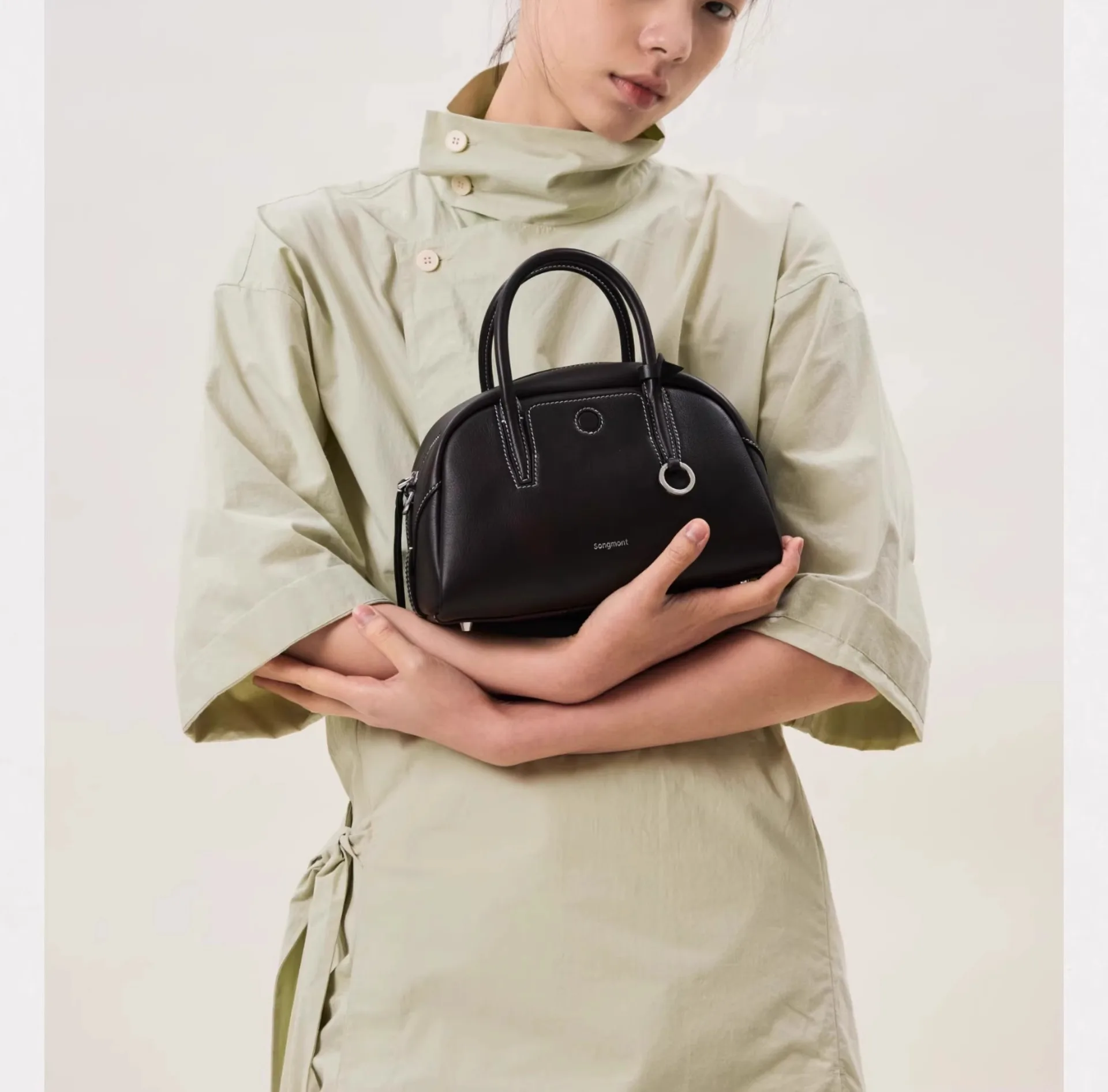 Songmont Yamashita Arimatsu Trail mini Bowling Crossbody Tote Boston Bag