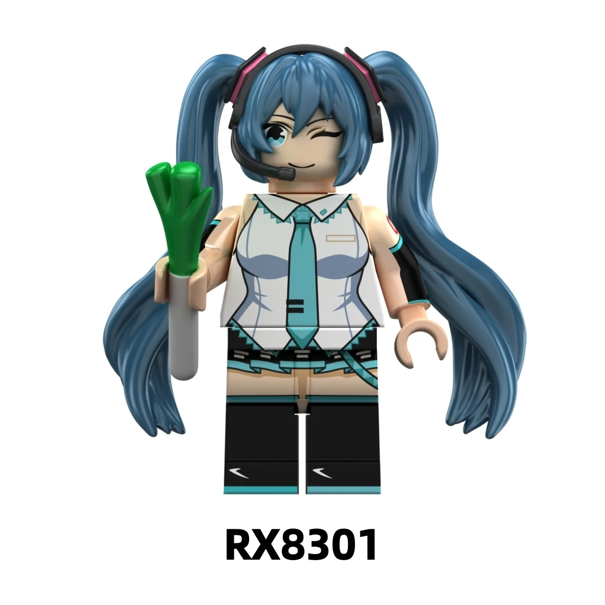 可愛いアニメガールフィギュア玩具、未来のボーカロイド風サードパーティ製組み立てブロック装飾品、インタラクティブ教育用absプラスチック製