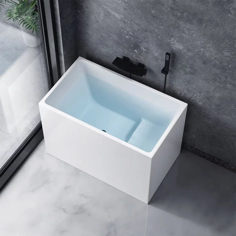 Small-sized bathtub Japanese-style children's deep soaking adult acrylic bathtub Independent Internet celebrity home deepening