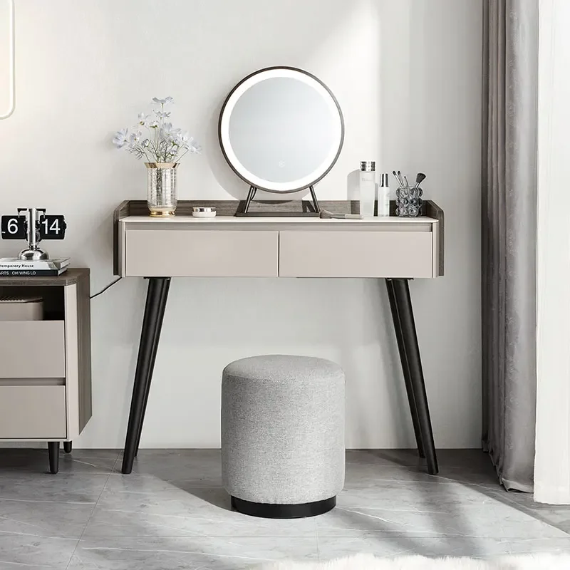 

Небольшой комод, шкаф для хранения, встроенная спальня, красный столик для макияжа Ins Wind Net