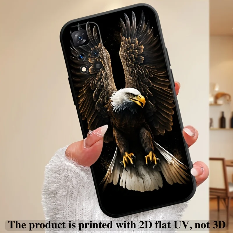 Eagle-pattern soft rubber phone case for Redmi Note 15 14 13 12 11 PRO 5G 4G soft protective cover view 4