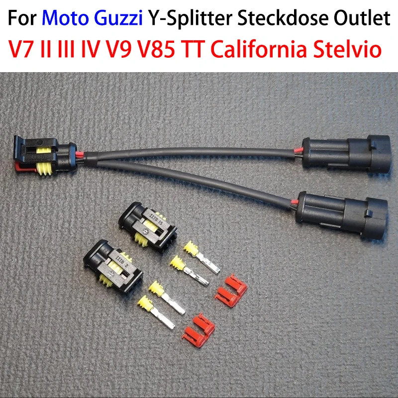 

Для Moto Guzzi Y-образный разветвитель Steckdose Outlet V7 II III IV V9 V85 TT California Stelvio