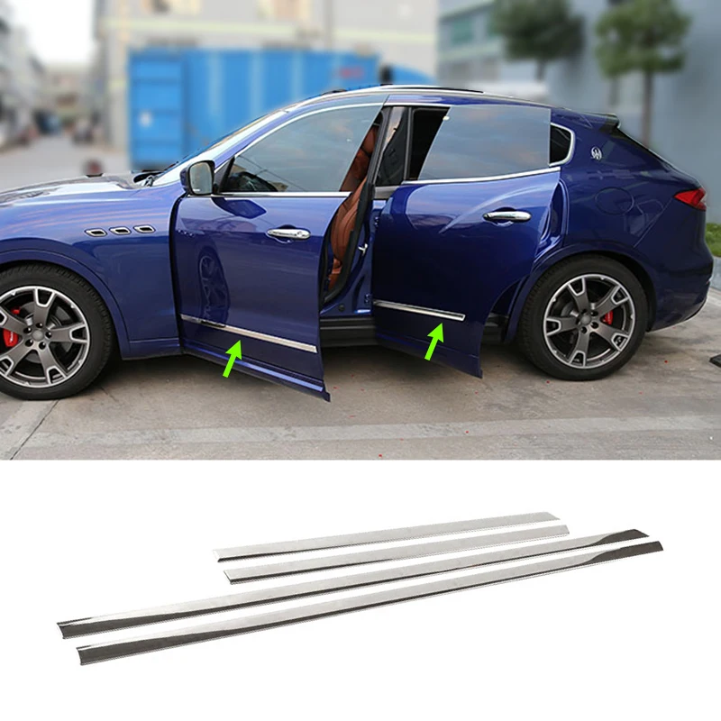 

4pcs for Maserati Levante Body trim Anticollision strip decorate Bright sticker