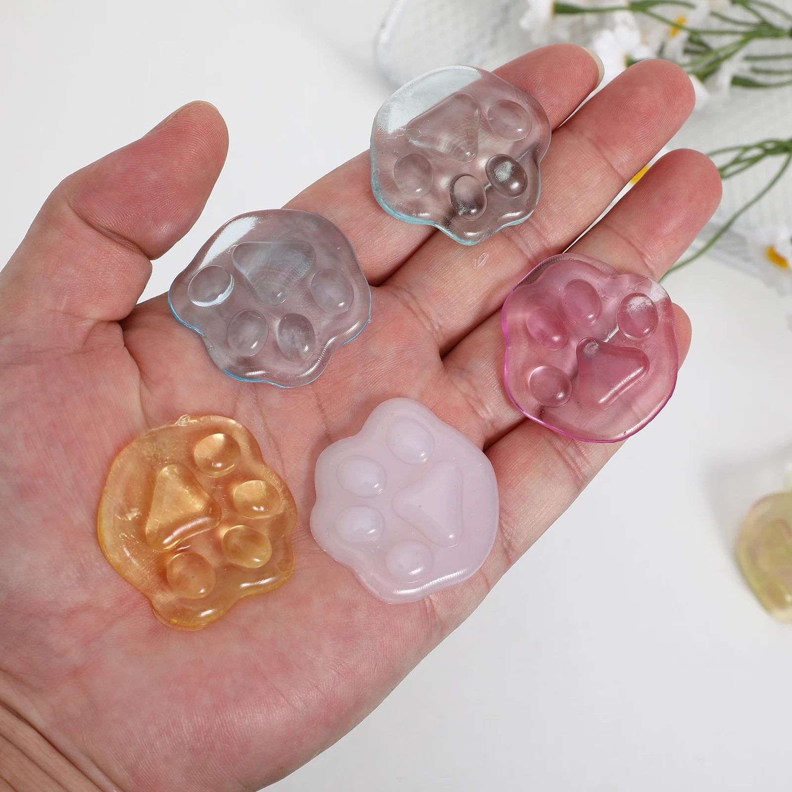 

50 шт. мягкие мини сжимаемые игрушки для снятия стресса, сенсорные детские вечерние чулки, мягкие лапы, сжимаемые игрушки