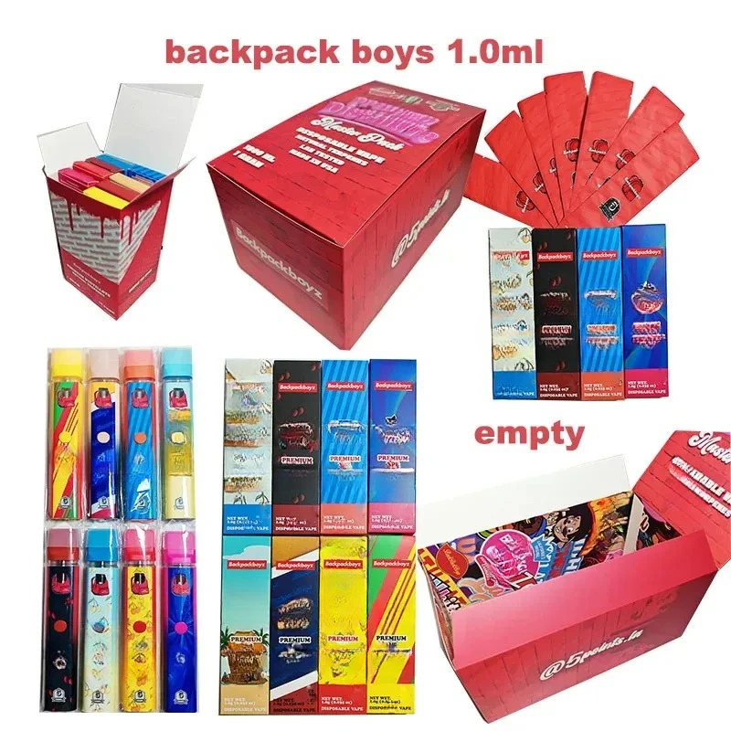 

50pcs Backpackboyz Vape Pen E cigarettes 1.0 Empty Pods 280mAh Rechageable Battery Ceramic Coil Pod for Thick Oil Vaporizer Pens