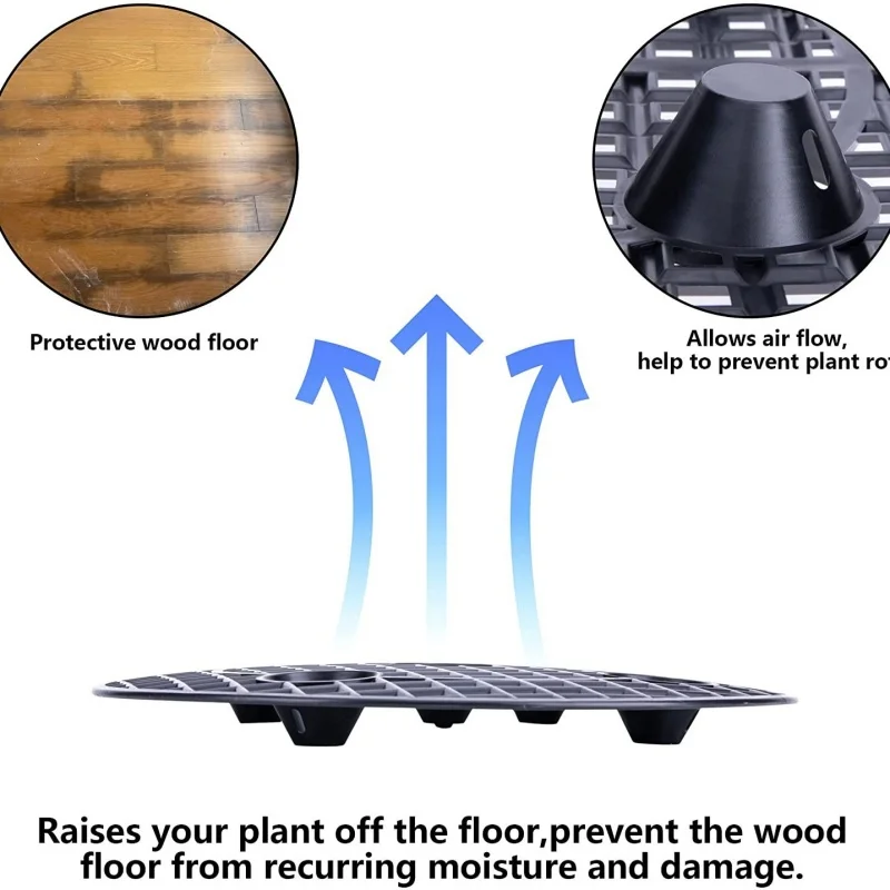 Outdoor Patio Deck Floor Protector Plant Level Pot Elevator Heavy Duty Plant Stands 20/30/40cm for Prevent Rot Patio Deck