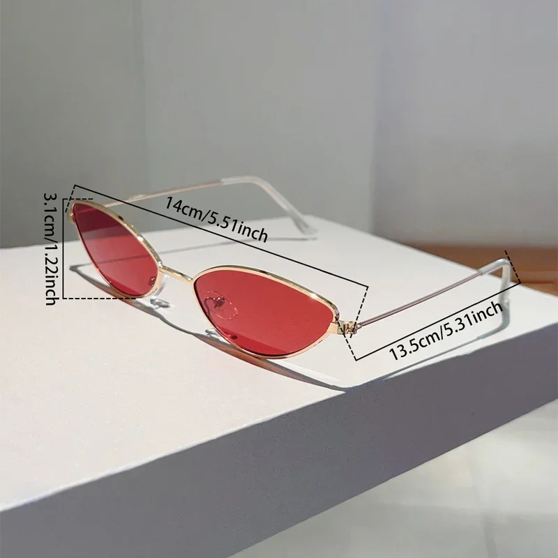 KAMMPT خمر عين القط النظارات الشمسية النساء ريترو شيك حافة معدنية العلامة التجارية مصمم نظارات شمسية العصرية بلون ديكور خارجي ظلال #6