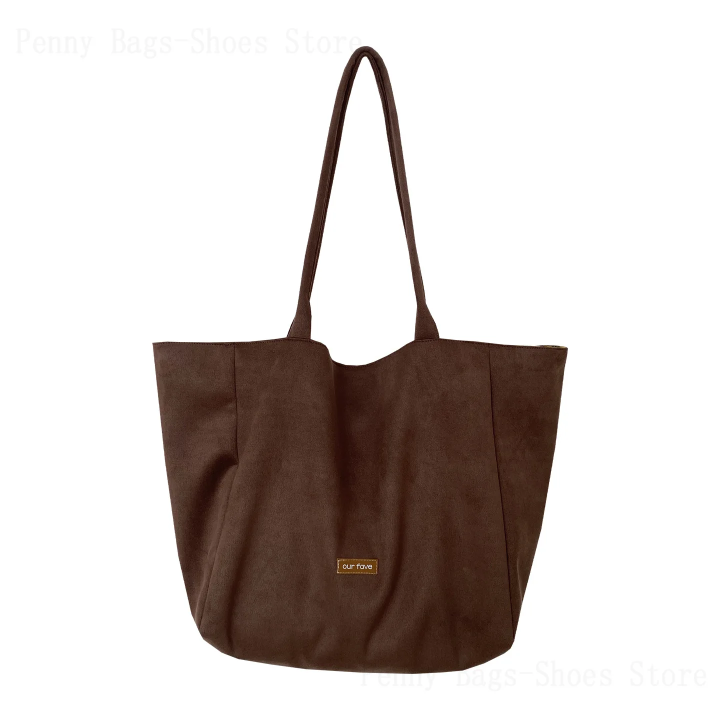 2025 Niche Design Autumn and Winter Classic Suede Double-sided Retro Plaid Shoulder Bag Lazy Style Commuting Tote Bag