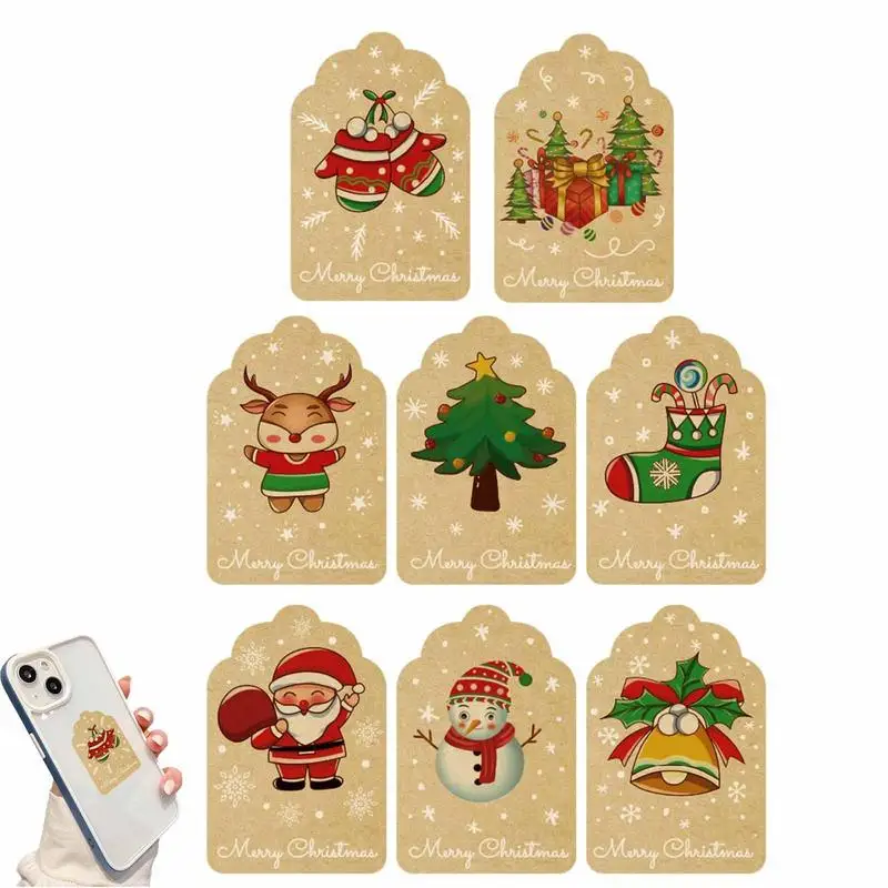 Christmas Stickers For Gifts 300 Pcs Merry Christmas Stickers For Party Supplies Round Labels Packaging Christmas Stickers