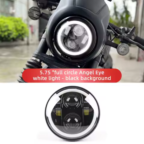 5-3/4 5.75" Motorcycle LED headlights，circular DRL，high/low beam for Harley 883 1200 Scout Triumph Bobber, etc