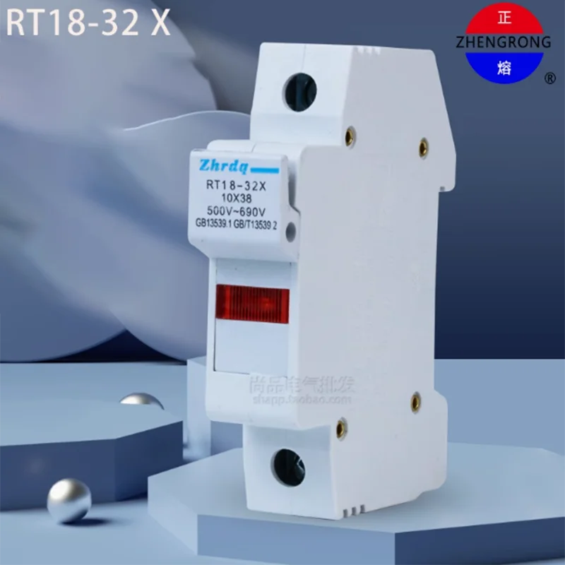 RT18-32 X fuse 10 * 38MM fuse 1P base rail installation new model with light R015 RT18-32X 1P