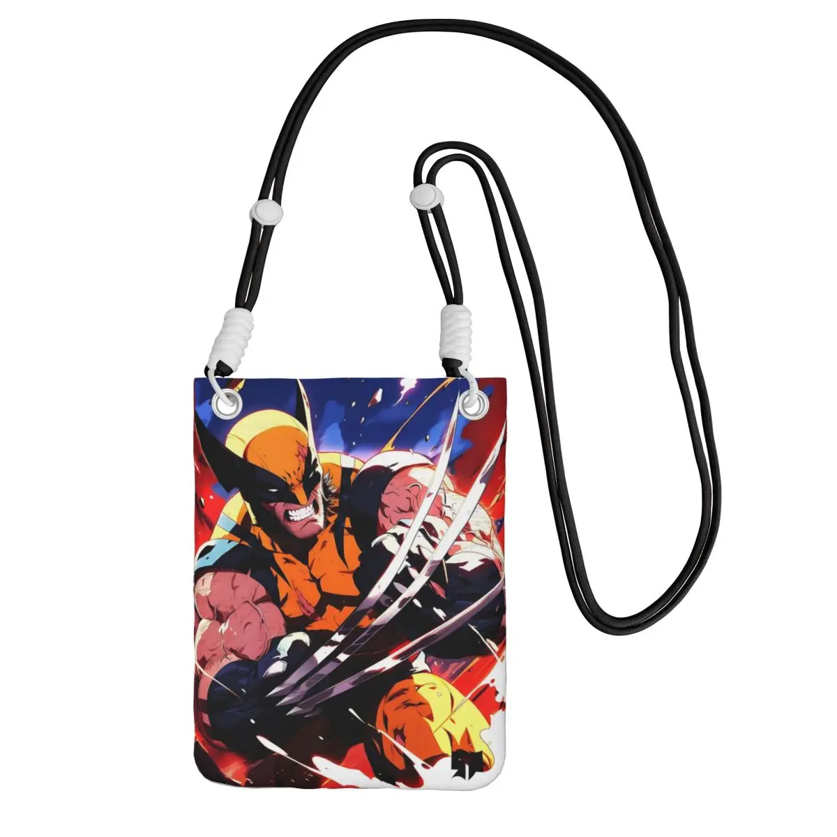 

Custom Wolverine Carry A Mobile Phone Bag Diagonally Men Women Comics Animation Mobile Phone Bag for Hiking Phone Money Pouch
