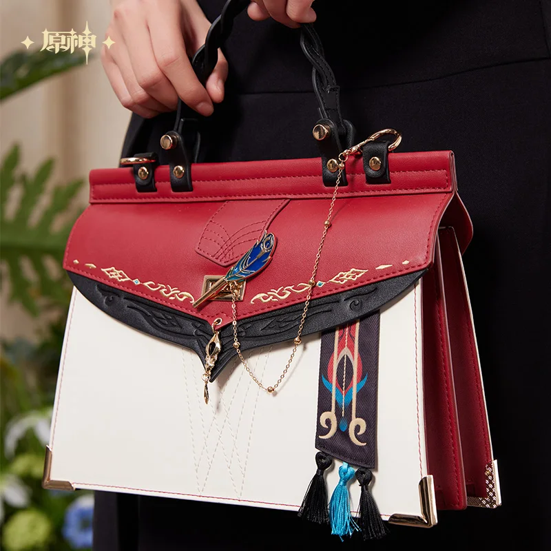 

Сумка Kaveh Genshin Impact Merch Forest And Sand Series Doujin Сумка для органов Лазерный билет Сумка с отражением в стиле ампир с бесплатным значком