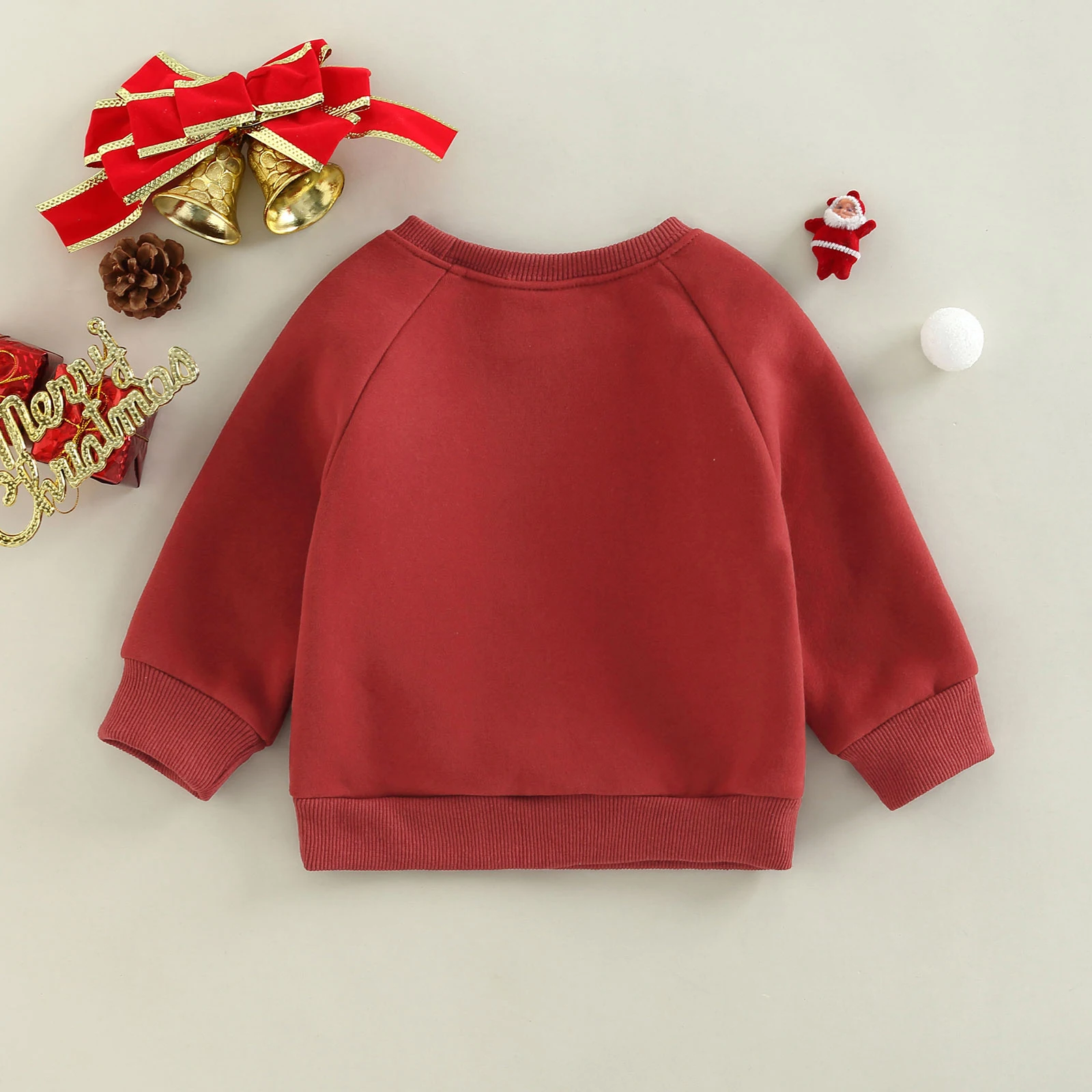 2022-08-17 Lioraitiin Kids Boys Girls Christmas Sweatshirts Letter Print Round Neck Long Sleeve Pullovers Spring Autumn Tops