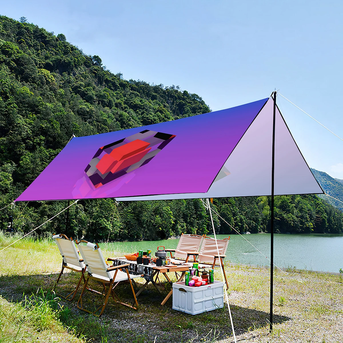 

Magic Cube Foldable Waterproof Sun Shade Canopy,Lightweight Portable UV Resistant Tent For Beachgoer,Surfer,Camping Enthusiast