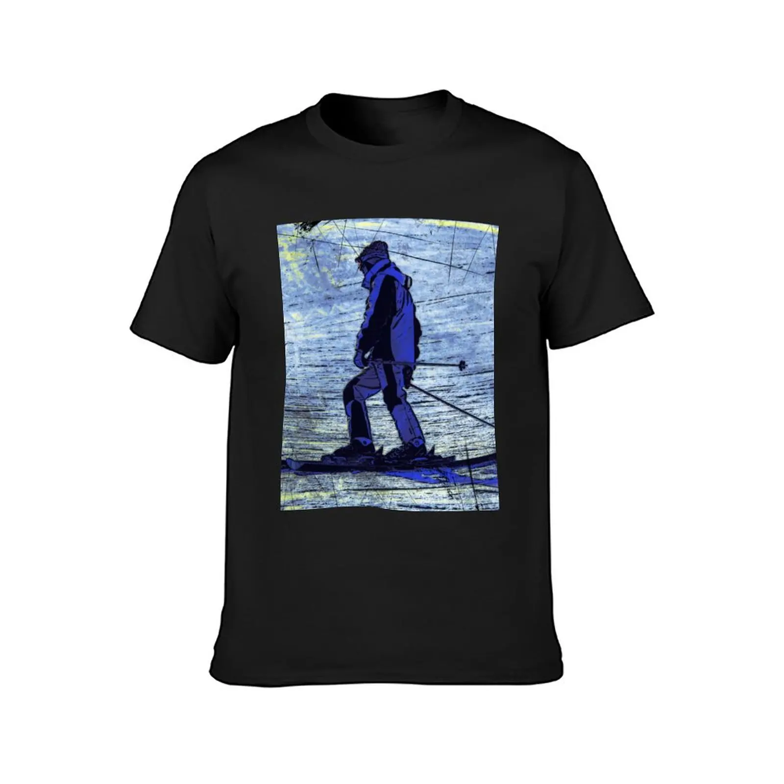 Sundown Skier T-Shirt Aesthetic clothing blanks mens graphic t-shirts hip hop