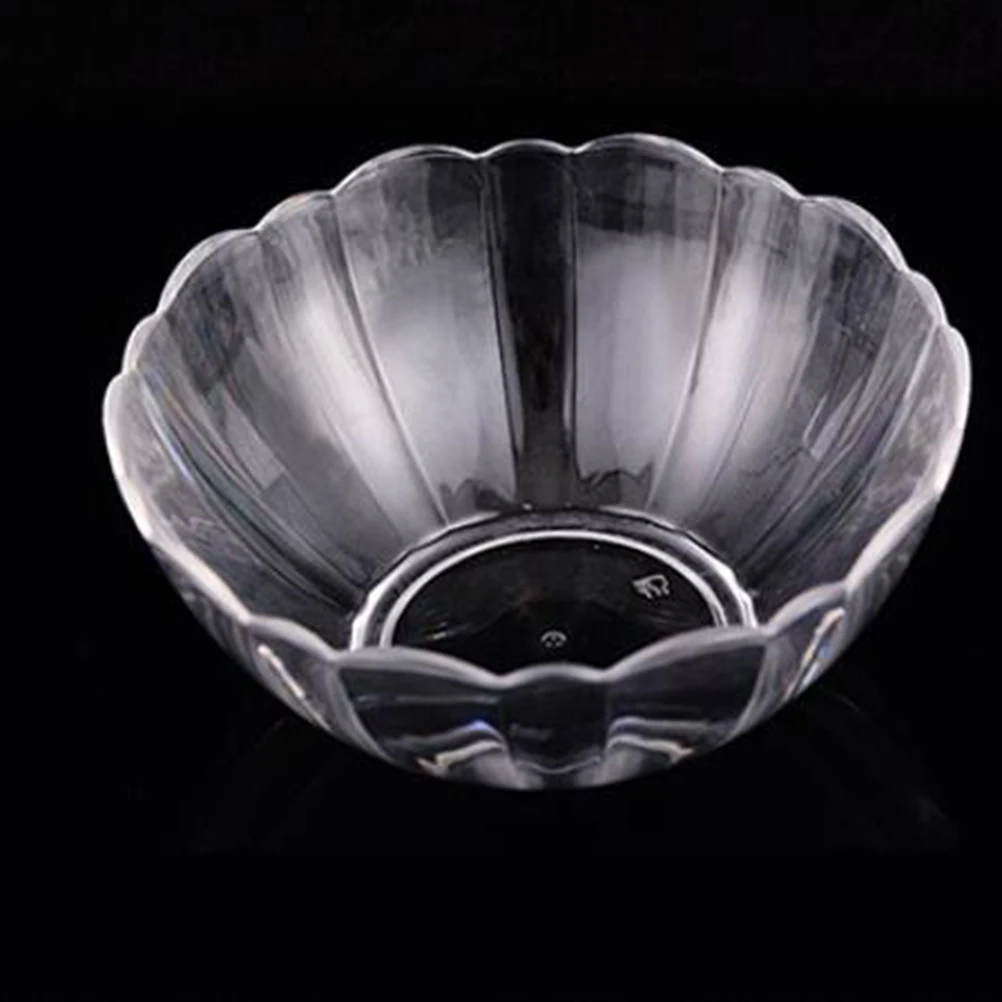 

Transparent Lotus Dessert Bowl Set Crack Resistant Pc Snack Container Fruit Salad Parfaits Appetizers Home Restaurant Use