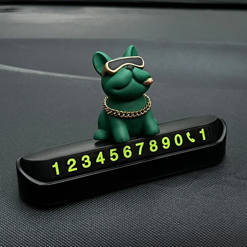 Bonito engraçado bulldog carro placa de número de estacionamento temporário-papel decoração acessórios automóveis presente bonito automóveis voiture