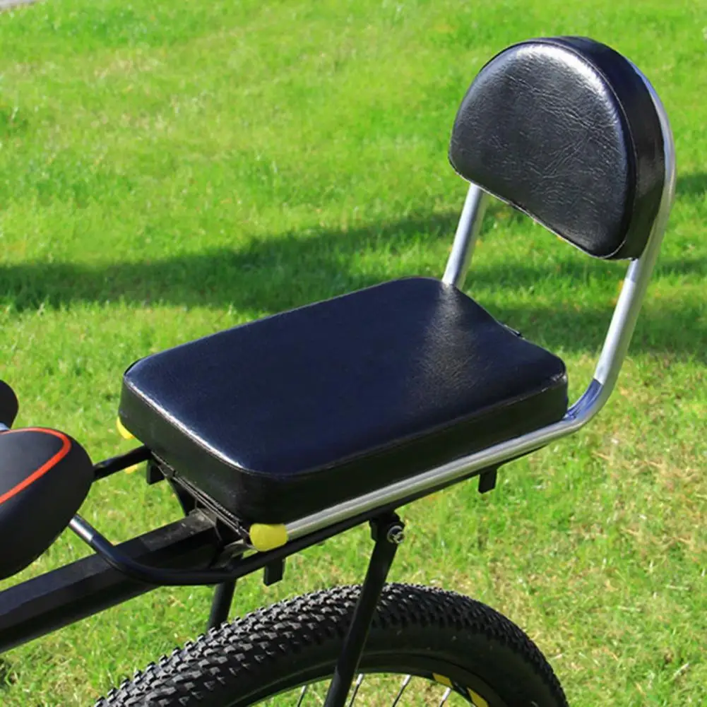 Rear Rack Seat Cushion Universal Waterproof Bicycle Rear Back Seat Cushion with Soft Thick Sponge Backrest Easy Installation