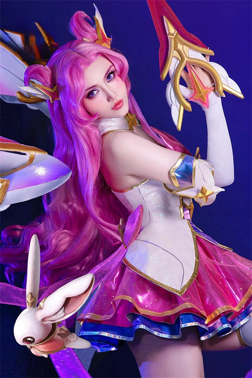 Agcos Lol Star Guardian Kaisa Cosplay Kostuum Vrouw Mooie Uniformen Spel Cosplay Jurk Full Sets Schoenen Pruik Kostuums Cosplay