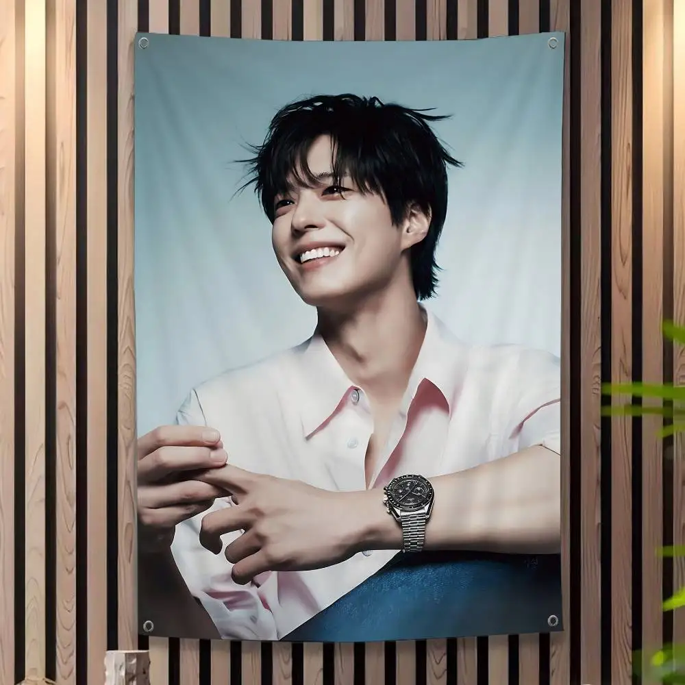 1 قطعة Kpop بارك بو اللثة الكلاسيكية DIY بها بنفسك العلم للأسرة مجموعة صور غرفة المعيشة المنزل النوم ديكور جدار ديكور فني راية