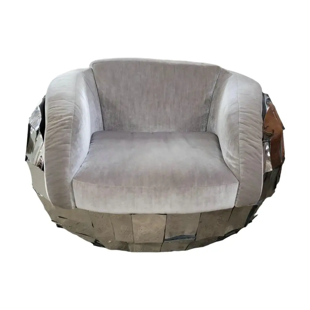 

#Vintage Style Brutalist Tub Lounge Chairs Oversized Single Lazy Gaming Sofa Arm Chair Hotel Design Accent Chairs for LivingRoom