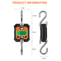 100KG 250KG Industrial Crane Scale Heavy Duty Weight Hook Scale Mini Digital Hanging Scale High Accuracy Luggage Fishing Scale