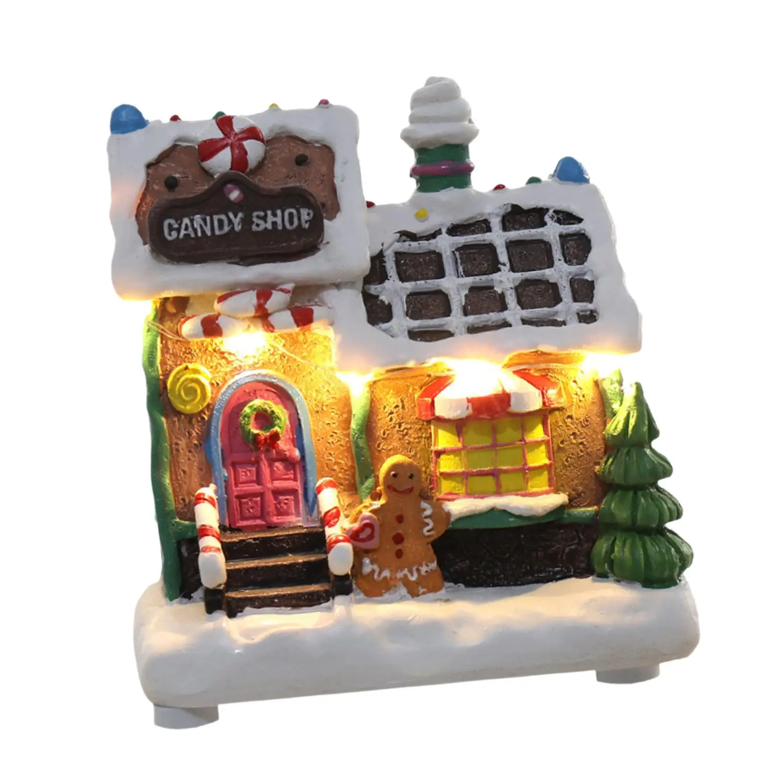 Lighted up Christmas Village House LED Lighted Christmas Village Christmas Scene
