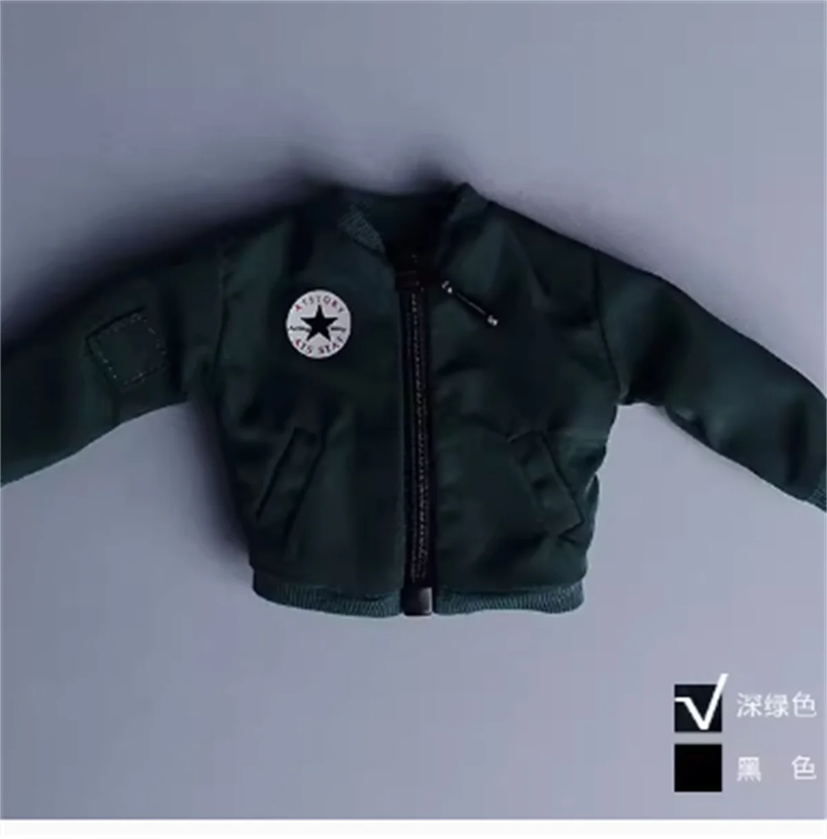 

1/12 Scale Trendy Pilot Jacket Coat Green Black Trendy Soldier Doll Clothes Fit Model Fit 6 '' Soldier Action Figure Toys