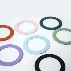 2pcs Liquid Silicone Ring Plate Sticker Attachment Metal Sheet for Magsafe Magnetic Holder Wireless Charging for iPhone Samsung