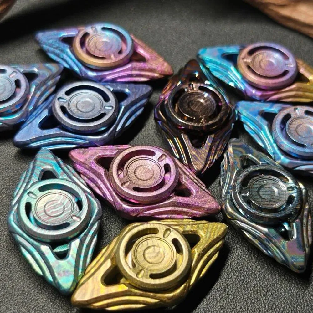 Pangolin Studio EDC Apostle Timascus Fidget Spinner Fidget Toys For Adults Office Desk Anxiety Relief Gadgets Random Color