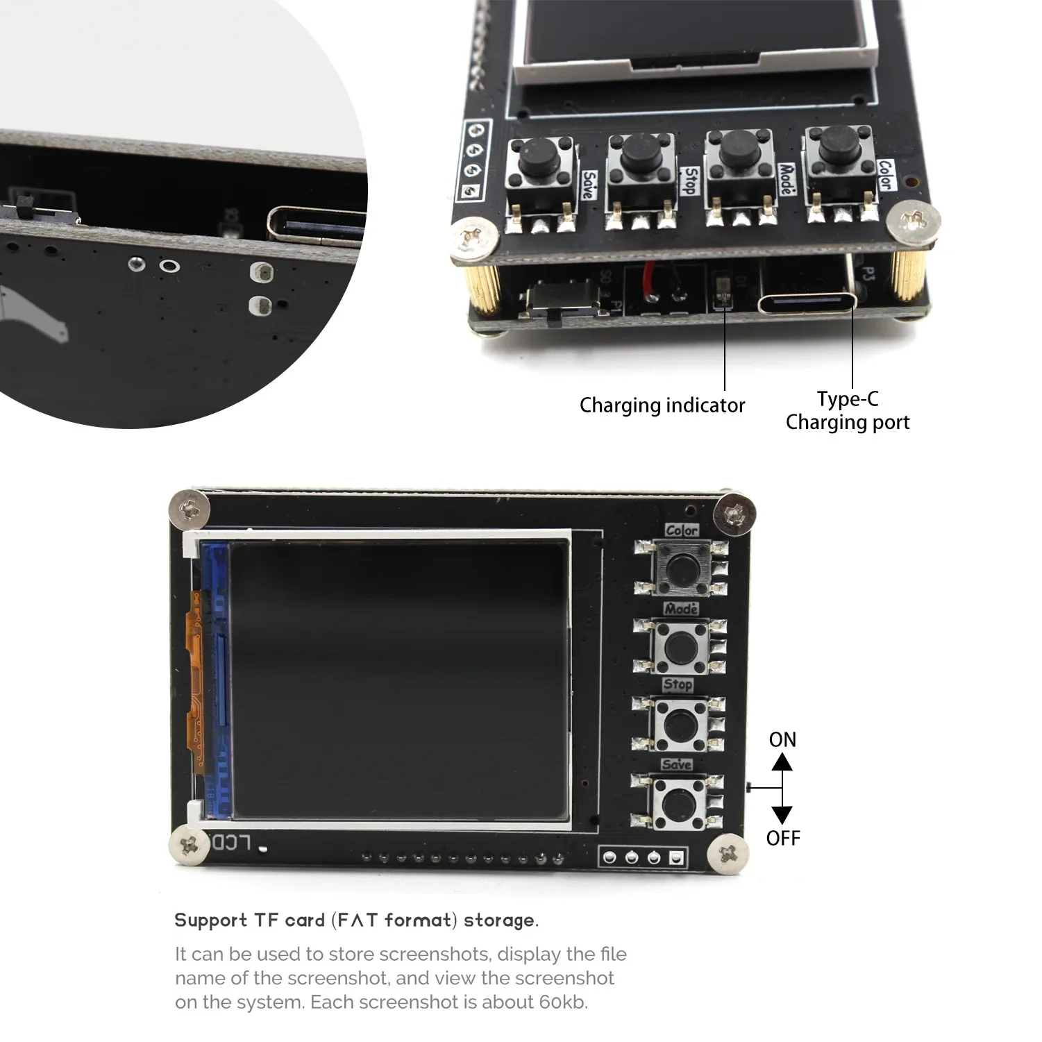 Amg8833 Hot Imaging Instrument-Type B- Pro Version [Built-in Battery Version, 600 MA Batteries]]