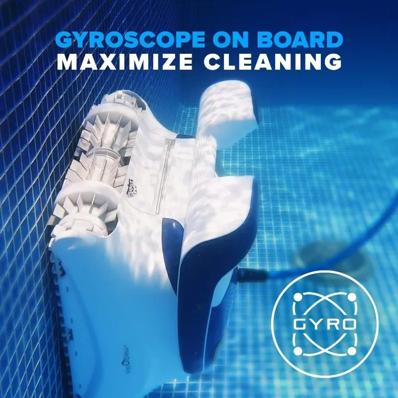 Robotic Pool Cleaner Gyroscope, Weekly  Waterline Cleaning Massive Top-Loading Ultra-Fine and Standard Filters