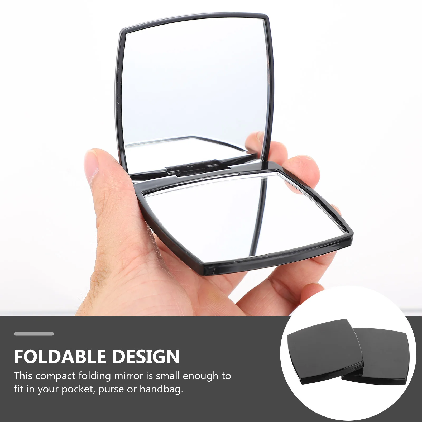 3 stuks draagbare make-upspiegel compacte opvouwbare reisspiegel voor vrouwen dubbelzijdig handheld make-up tool lichtgewicht