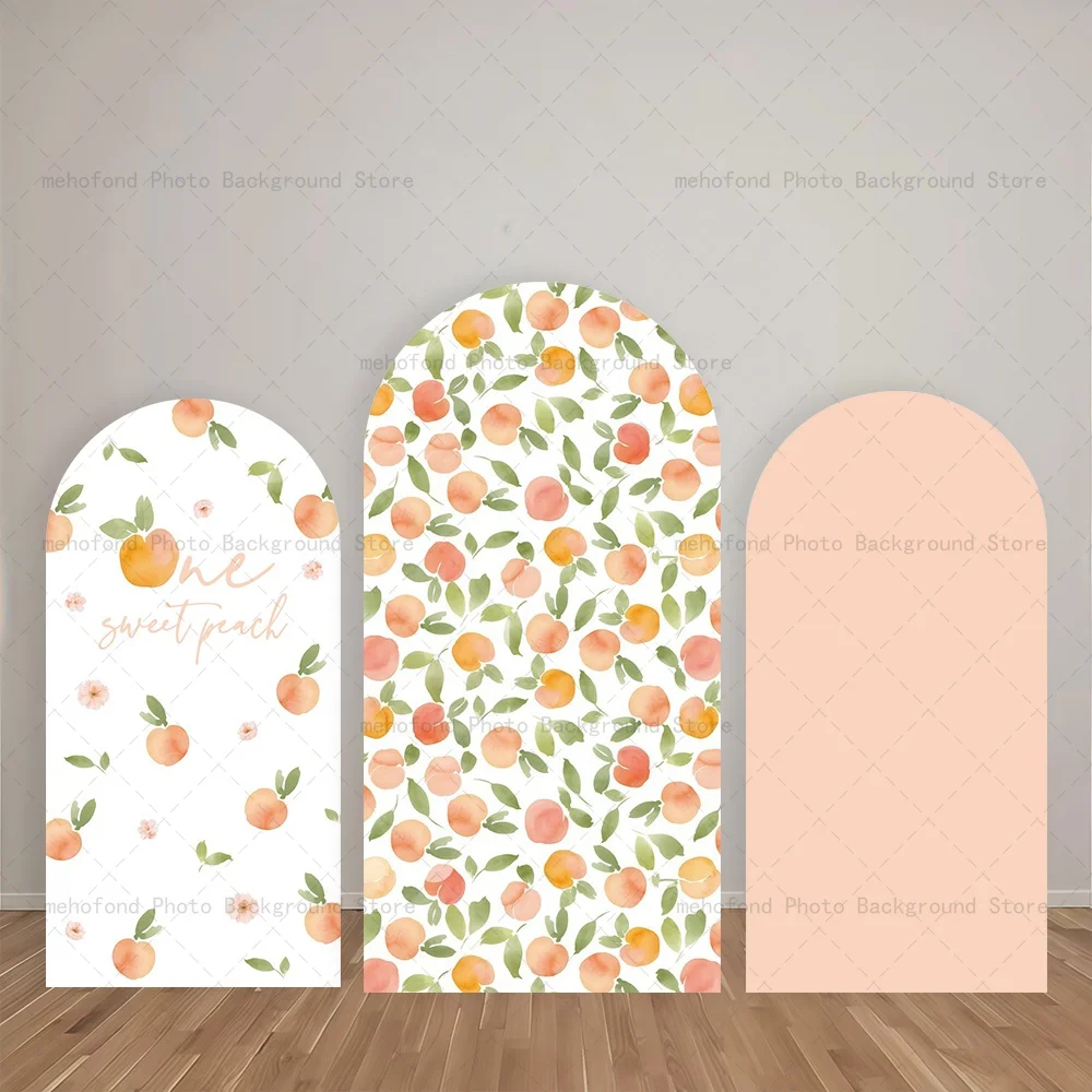 

Фон с аркой Mehofond, прозрачный один сладкий персиковый зеленый лист, украшение для детей, декор для дня рождения, студийный фон для фотосъемки