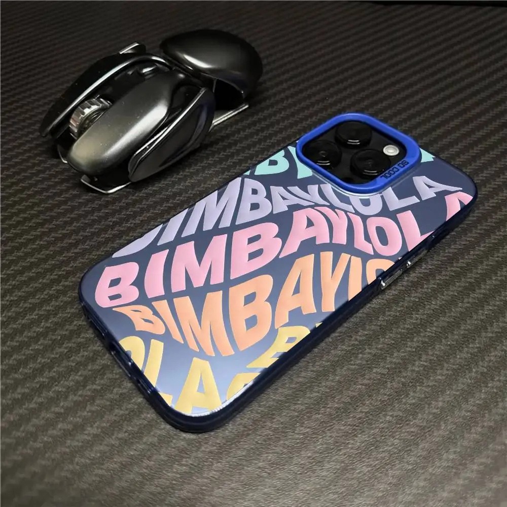 B-B-BimbaeS y L-L-LolaeS para iPhone 13 14 15 16 17 Pro Max 11 12 Plus 17 Air funda de teléfono Color mate