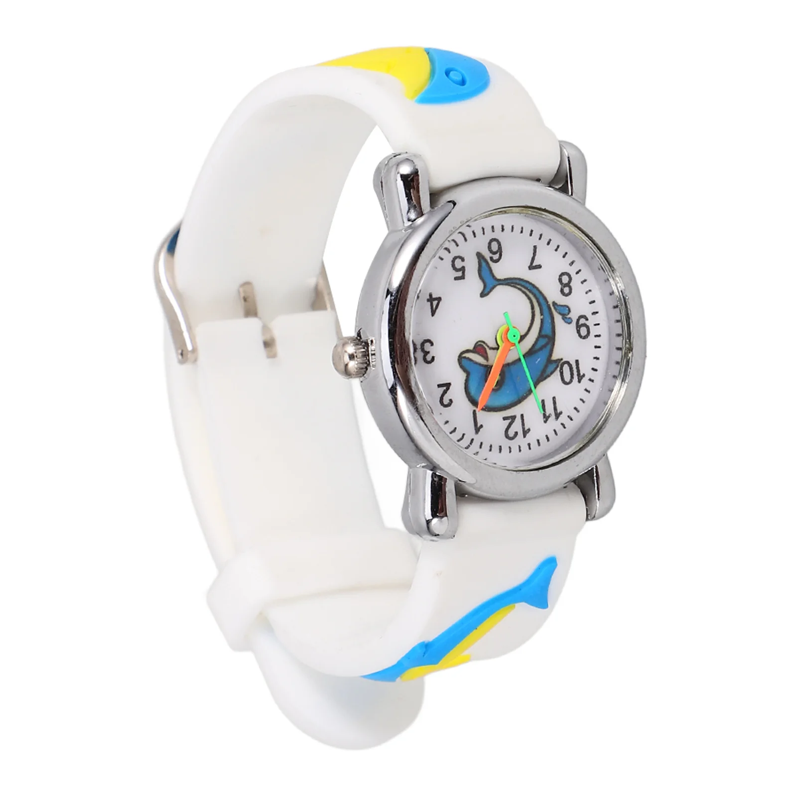 Dolphin Pattern Kids Watch Cartoon Wristwatch Childrens Adorable Lightweight Time Learning Tool Colorful Numbers
