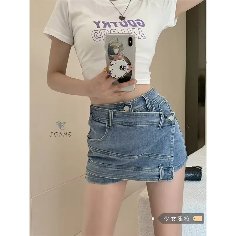 Y2k 청바지 리프트 엉덩이 헐렁한 청바지 바지 여성용 여름 의류 반바지 여성 데님 빅 사이즈 Coquette Jorts Clothing Flared