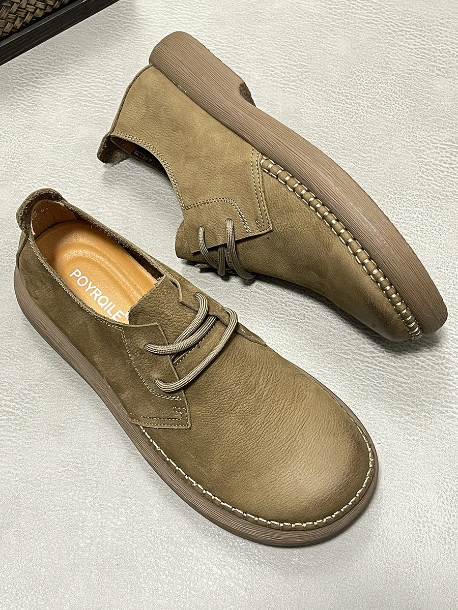 

Leather oes мужские новые летние повседневные мягкие боты удобные Work oes из натуральной кожи противоскользящие широкие ноги Men oes Wide