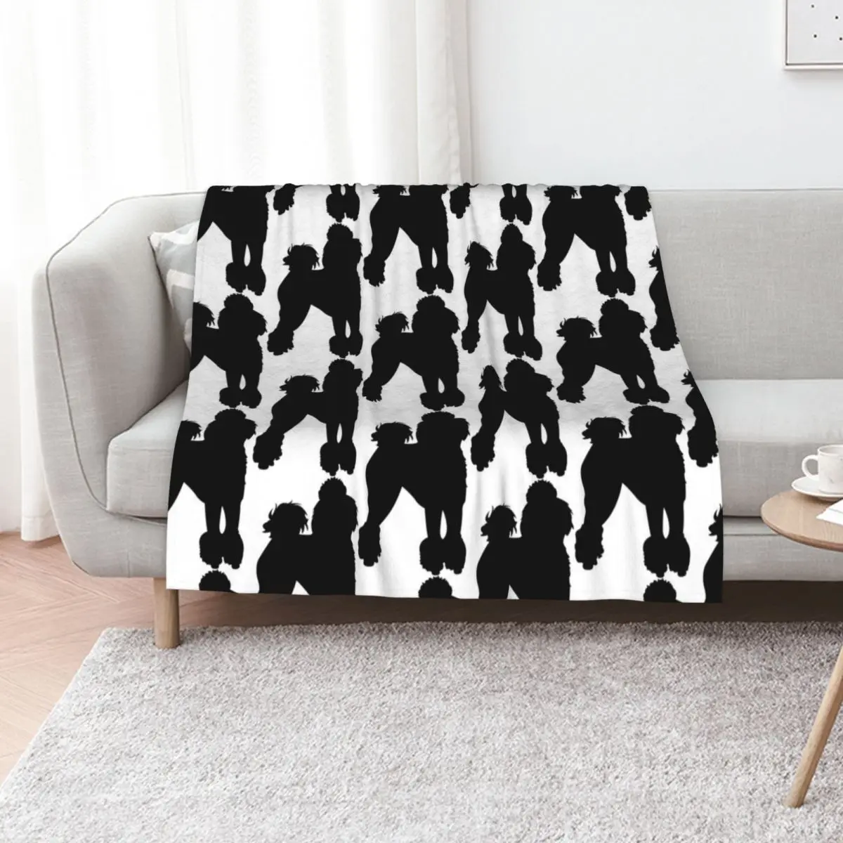Black Poodle Throw Blanket Summer Blankets For Baby Sofa Luxury Weighted Moving Blankets