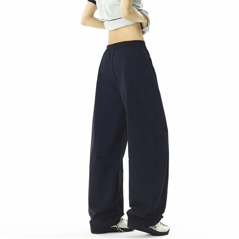 LUZHEN 2026 New Fashion High Waist Solid Color Simple Style Straight Tube Casual Pants Men's Handsome Wide Leg Trousers JY7503