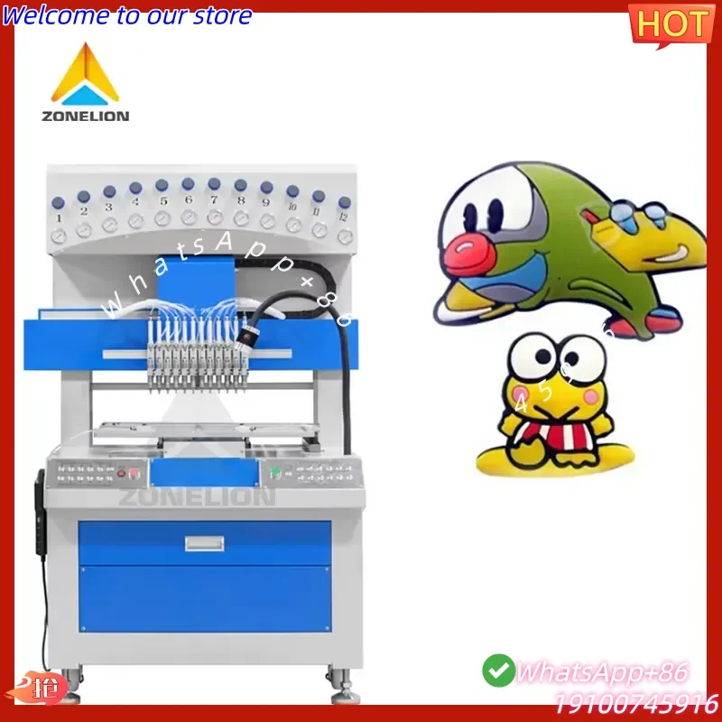 CE Certificate 12 Color 3D PVC Silicone Patch Logo Dripping Machine PVC Patch Dispensing Machine Silicone Dripping Machine