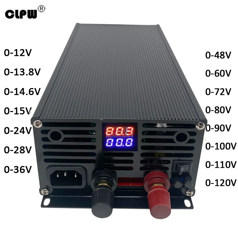 Adjustable 1500W Switching Power Supply 0-12V 13.8V 24V 28V 36V 48V 60V 72V 80V Digital Display Voltage Current Regulated SMPS