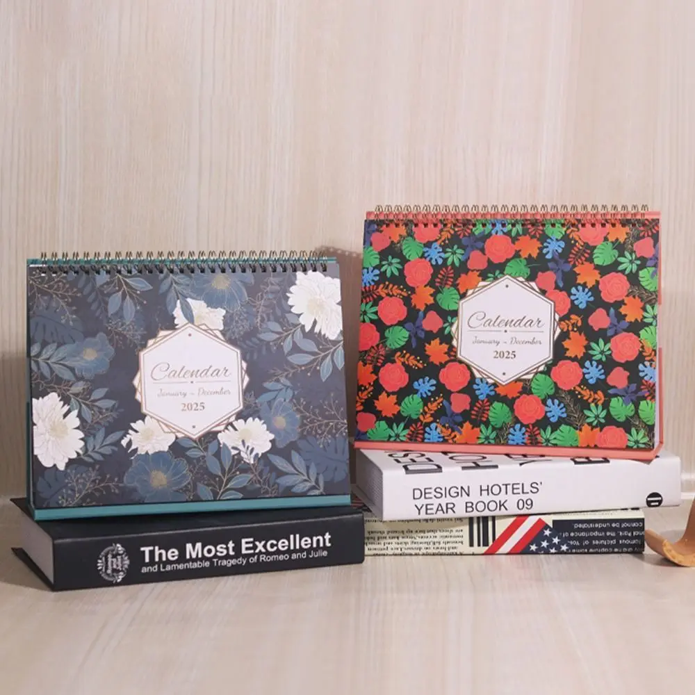 

12-Month 2025 Desktop Calendar Efficient Scheduling Countdown Table Planner Calendar Schedule Organizer Agenda