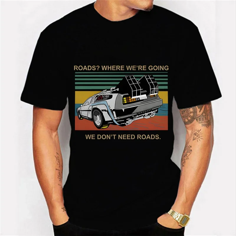 

Мужская футболка Back To The Future 2023, мужская футболка, мужской топ, новый бренд, мужская футболка с коротким рукавом, Homme Camiseta