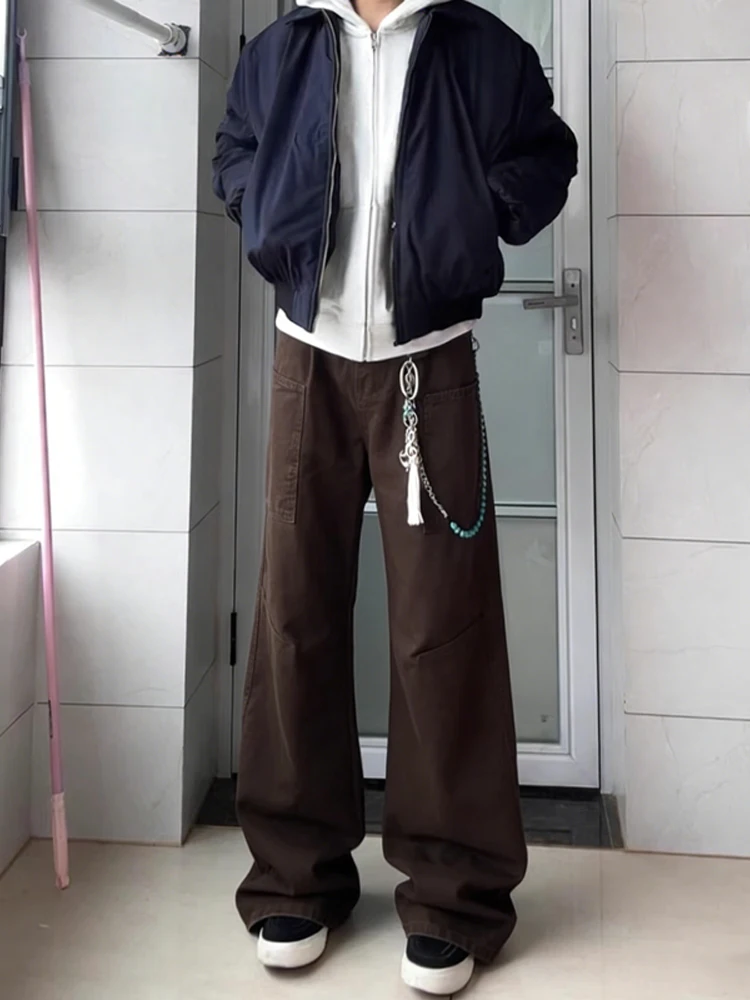 

Мужские рабочие джинсы Cleanfit: прямые, универсальные, слегка расклешенные, в американском ретро-стиле, молодежные, повседневные, из хлопка