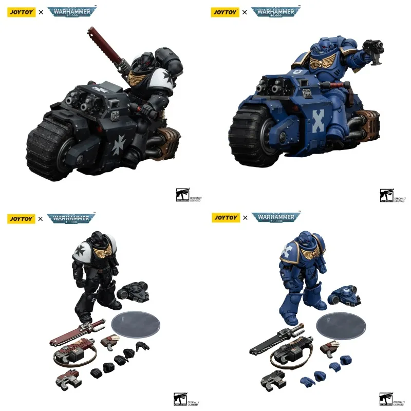 In Stock JOYTOY 1/18 Action Figure Warhammer 40K Space Marines Black Templars Ultramarines Outriders Anime Figures Toys Model
