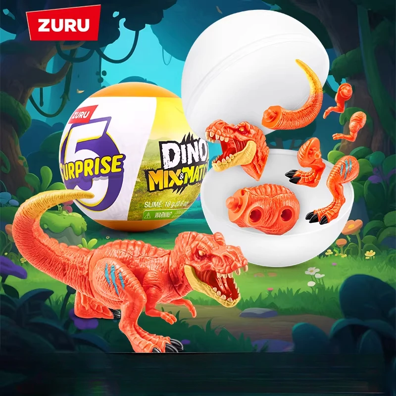 

Zuru Fivefold Surprise Eggs Reshape Dinosaur Boy Assembling Dinosaur Blind Box Egg Toys Gift Tyrannosaurus Rex Pterosaur